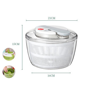 CosyLiving ใหม่ ตะกร้าล้างผัก ที่สลัดน้ำออกจากผักสปินเนอร์อุปกรณ์ล้าง แช่ และสะเด็ดน้ำออกจากผัก แข็งแรงทนทาน ไม่เจ็บมือ