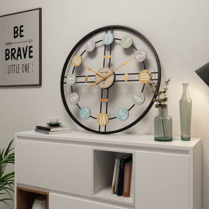 Minimalist Nordic Series Clock Iron Art Hot Sale Home Living Room Simple and Fashion Retro Creative Vintage Wall Clock Decorations