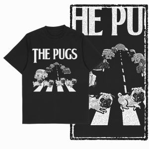 Unique Pug Print Graphic Men t-shirt Black Cool Print Big Size Tshirt Pug Dog Print T Shirt Novety Tee Shirt G67