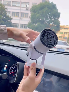 Car Dashboard Fan 2 in 1 150W Auto Heater Windshield Defroster Plug in Lighter with Heating Cooling Function