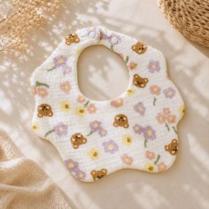 WNDR Celemek Bayi / Bib Bayi Lembut Aesthetic Premium 6 Lapis Kain Katun Muslin Organik 360 derajat Korean 0-3 Tahun / Premium Bib Slabber / Tatakan Iler