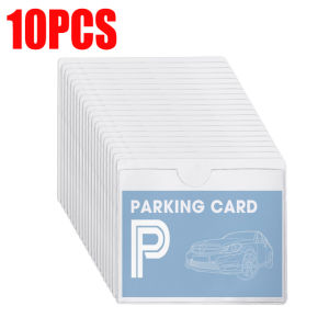 10PCS Windshield Card Holder Clip Self Adhesive Windshield Insurance Stickers Car Clears ID Card Bag Case Badge Holder