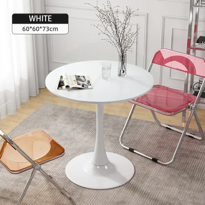 MYHOME Round Table Nordic Dining Table Coffee Table Tea Table Simple Leisure Table Tulip Table Round Table