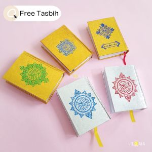 [QT] Al Quran Travel Saku Mini Cover Emas 30 Juz Souvenir Tahlil Tahlilan 40 Harian Umroh Haji