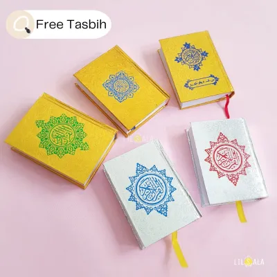 [QT] Al Quran Travel Saku Mini Cover Emas 30 Juz Souvenir Tahlil Tahlilan 40 Harian Umroh Haji