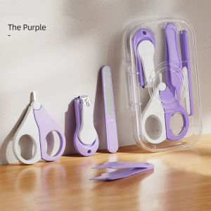 4 Piece baby nail clipper care set newborn nail clipper nasal suction device childrens nail file