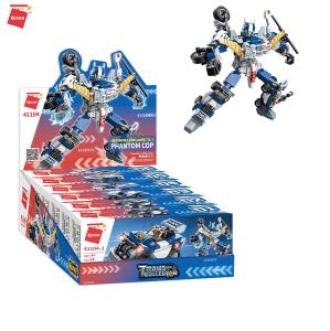 Đồ chơi xếp hình Qman 41104: Cảnh sát biến hình gồm 453 chi tiết kèm sách hướng dẫn