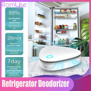 Romyse Fridge Deodorizer Air Purifier Negative Ion Ozone Deodorant Refrigerator Deodorizing Sterilizer Disinfection Fresh Air Remove Odor