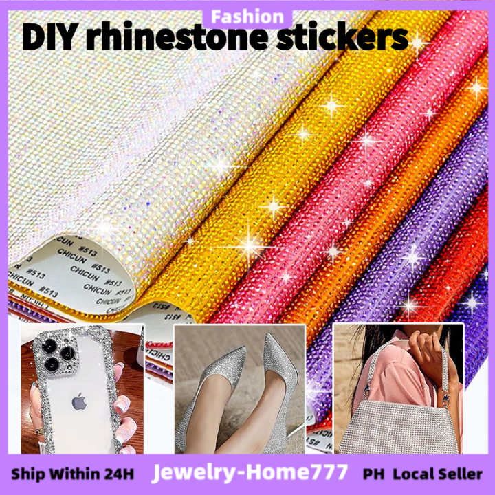 Rhinestone Stickers Self-adhesive Diamond Strips DIY Rhinestone ...