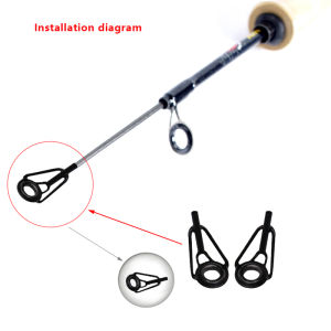 KingBe เบ็ดตกปลาสแตนเลสด้านบนแหวนพอร์ซเลน8ชิ้น DIY ปลายเบ็ดตกปลาอุปกรณ์ตกปลา Pesca