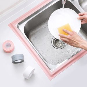 Cukashop เทปกันน้ำ เทปอะเนกประสงค์ เทปกันสิ่งสกปรก ระหว่างรอยต่อ Kitchen Bathroom Wall เทปติดอ่างล้างจาน