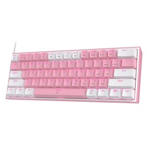 Redragon K617 Fizz 60% Wired RGB Gaming Keyboard 61 Keys Hot-Swap Compact Mechanical Keyboard Red Switch2026