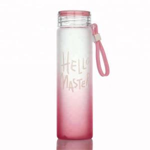 Hello Master Glass Tumbler Water Bottle Unique Lid Water Drinking Bottle Keimav