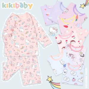 [120-140] ชุดนอนเด็ก เสื้อแขนยาว เด็กผู้หญิงชุดนอนลายการ์ตูน ชุดนอนแขนยาว ขายาว ชุดเด็กผ้านิ่มKIKIBABY_BC