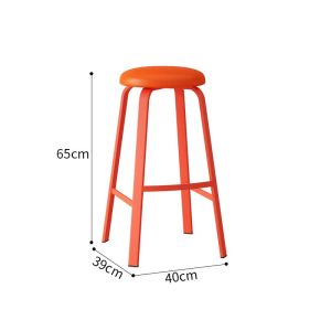 Bar chair Modern simple round stool High chair Bar chair can be stacked Home milk tea drink shop Bar stool