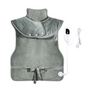 Electric Heating Pad Breathable Plush Washable Automatic Off and Adjusting Heat Temperature Heating Shawl for Winter Use