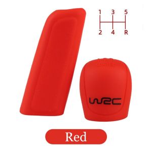 WRC Cover Knop Persneling Mobil karet Silicone Sarung Gigi Persneling Mobil Silikon Anti Selip Aksesoris Pengganti Kepala Pegangan Batang Gir Otomatis