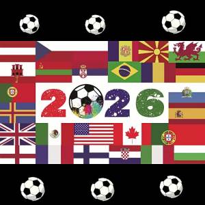 Ready stock sa local warehouseWorld Cup in the US Canada and Mexico: Bar flag decorations hanging cloth for fan setups lottery shop materials hanging background cloth