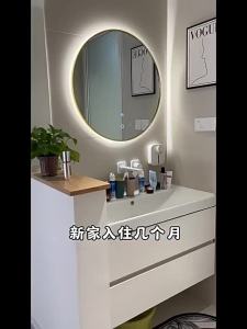 SXH  Acrylic Milky White Bathroom Storage Rack Transparent Wall-Mounted Bathroom Bath Room Vanity Storage Rack