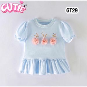 พร้อมส่งจากไทย เสื้อยืดเด็กผู้หญิง น่ารัก คุณภาพดี ราคาถูกเว่อร์ ‼️ GT29
