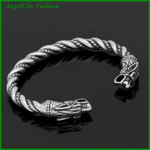 AngelCity Fashion Store Dragon Stainless steel Bracelet Jewelry Fashion Accessories Viking Bracelet Men Wristband Cuff Bracelets