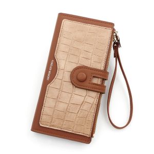 DROPASSIST 1717 Women Wallets Long Tri-fold Wallet PU Leather Female Clutch Card Holder Dompet Wanita