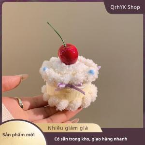 Hàng có sẵn✨ Dễ thương Bánh Anh đào kẹp tóc phụ nữ sinh nhật mũ nón kẹp tóc chụp ảnh bầu không khí cảm giác đạo cụ Phụ Kiện Tóc Quà Tặng