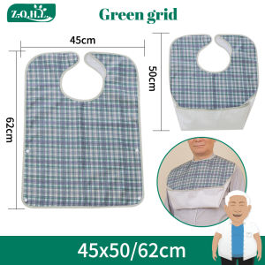Adult Bib Elderly Eating Bib Washable Waterproof Neck Protection Anti-oil Food Spills Catcher Apron for Elderly Bibs