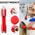 Multifunctional 8 in 1 Faucet and Sink Installer Tool Wrench Spanner for Water Pipes Bathroom. 