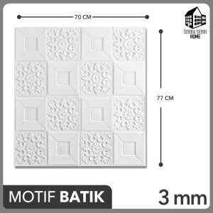WALLPAPER FOAM 3D TIMBUL BATIK (COD) Wallpaper Dinding 3D Motif Batik Batu Bata 70x70cm Wallpaper Dinding Aesthetic / Wallpaper Tembok Kamar Anak / Stiker Tembok Dinding 3D Tebal / Wallstiker / Wallfoam Motif Batik putih gold / Sticker Wallpaper 3D Batik