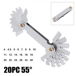 Thước răng vít hệ mét 60° & hệ Anh 55° thước đo bước răng đa năng dụng cụ đo răng vít trung tâm độ chính xác cao