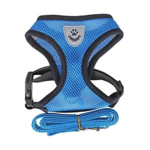 Premium Sandwich Fabric Dog Cat Harness & Leash Set All‑Day Breathable Comfort Design for Daily Walking