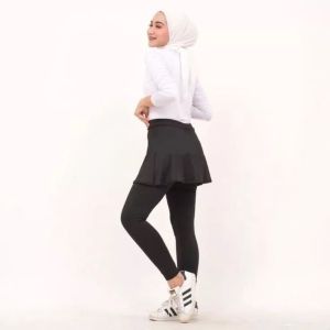 set - setelan trening wanita - pakaian baju & celana olahraga senam wanita terbaru 2025 setelan legging rok lis warna outer style untuk senam gym fittnes zumba