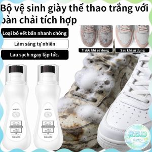 ✨Mua 1 tặng 1✨Dung dịch làm sạch giày trắng có đầu bàn chải tích hợp / Chất tẩy vết bẩn và làm sáng giày trắng / Chất làm trắng giày trắng không cần nước / Chất tẩy rửa dạng bọt khô cho giày lưới và giày thể thao