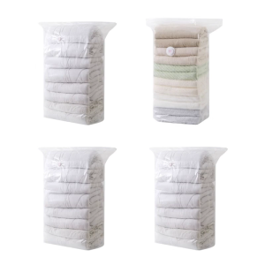 Extra Thick Vacuum Frees Storage Bags for Seasonal Clothing Heavys Duty Construction and Transparents View Design