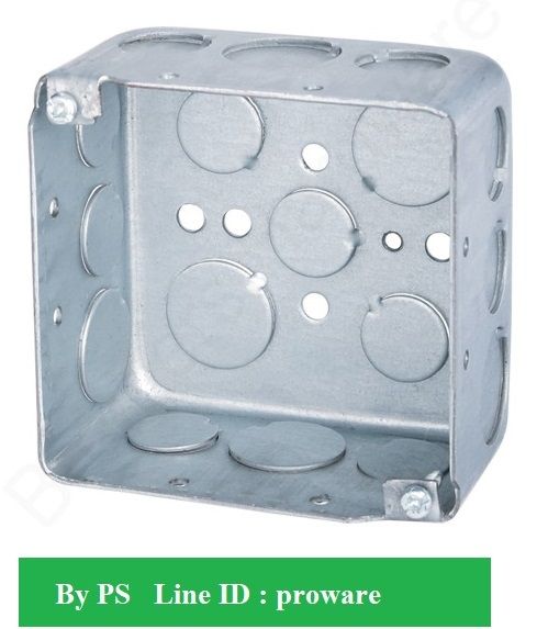 สแควบ็อกซ์ตื้น square box ตื้น กล่องต่อสายไฟฟ้าขนาด 4