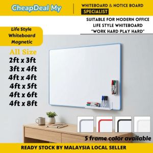 CheapDealMy Whiteboard Life Style Whiteboard Magnetic(ALL SIZE) *5 Frame coloursWhite BlackGrey Red SkyBlue school office home