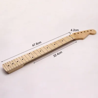 คุณภาพสูงสไตล์ Fender ST คอกีตาร์ไฟฟ้าใหญ่/Smali Head 22Fret 25.5นิ้วเมเปิ้ล Fingerboard ไม้ชิงชัน5.7ซม.