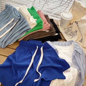 กางเกงเอวสูง นิ่ม ยืด กางเกงขาบาน ทรงโอเวอร์ไซส์ รงเกรียนขนาดใหญ่หลวมกีฬาอเนกประสงค์และการพักผ่อน เนื้อผ้าดีสวมใส่สบาย Free size(80-140g)