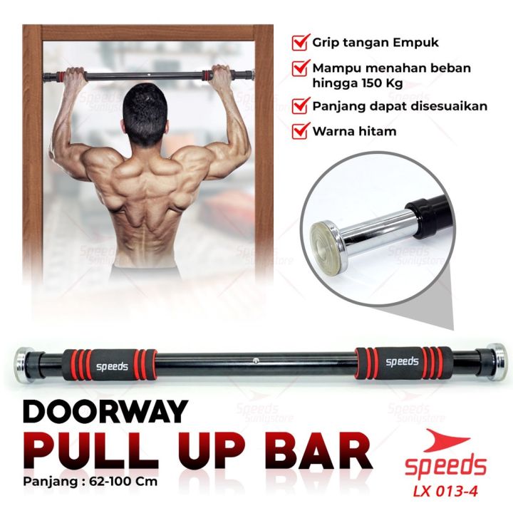 SPEEDS Pull Up Bar Merek Speed atau Door Chinning Bar Kualitas Bagus Bahan  Logam 013-4 62-100cm Lazada Indonesia