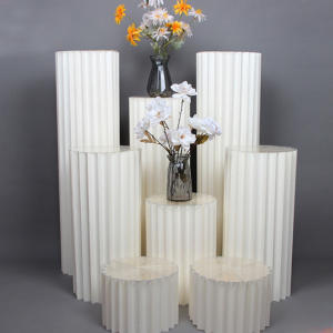 Folding Cake Stand Round Paper Dessert Table For Baby Shower Birthday Party Window Display Decoratio