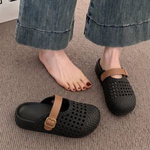 [Free Shipping] Summer 2026 Breathable Non-Slip Outdoor Wear Small Floral Print Thick-Soled New Style Clogs WomenS Sandals