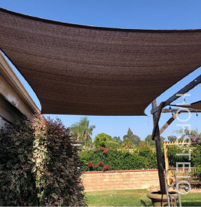 Fance Sun Shade Mesh 90% UV Blocking Hot Resistant Net Curtain for Garden Car Window Canopy Swimming Pool Kennel Patio Brown Mesh Sunshade Multi-meat Plant Sunscreen Net