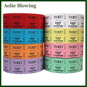 Aolie ตั๋วจับฉลากสีสันสดใสแบบม้วนคู่ตั๋วเข้าชมเกมตั๋วสำหรับกิจกรรมงานเทศกาลรางวัลในชั้นเรียน1000ชิ้น