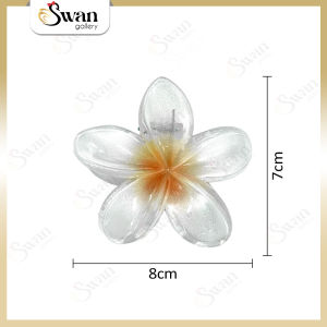 Jepit Rambut Bunga Kamboja Bali Transparant Flower Hairclip Jedai Flower Kamboja Besar Aesthetic