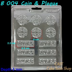 Cetakan Coklat B 004 Coin & Plaque Chinese New Year