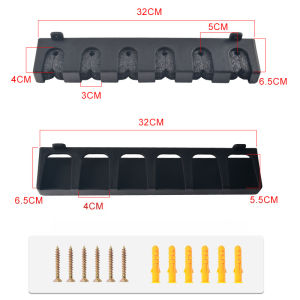 MLADEN 6 Slots Fishing Rod Rack Wall-mounted Pancing Pemegang Rak Paparan Kayu Berdiri Pole Storage Rack