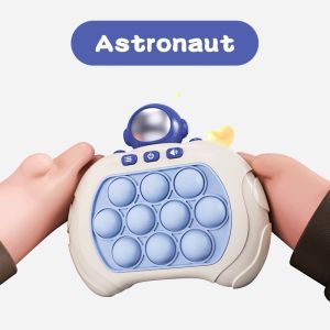 electronic Pop it Game Fidget Toys Handheld Console Whack A Mole Music Quick Press Bubble Game Machine Toy for Kids