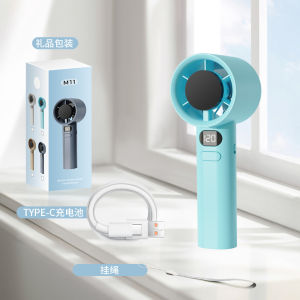 Handheld Turbo M11 Fan with LED Display and 120 Wind Speed Gear USB Rechargeable Desk Fan