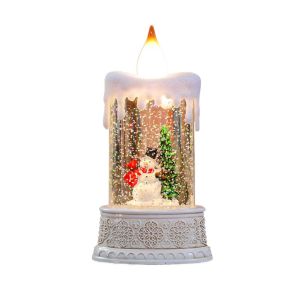 RGFV STORE Christmas Decoration For Home Christmas Glowing Candle Light Water-Filled Wind Lantern Battery Powered Kawaii Mini Car Ornament Micro Landscape Decor Modern Holiday Gift